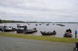 Competitor boats at the 2016 Geraldton Walleye Classic.