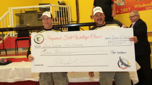 Sagamok Fall Classic Walleye Tournament winners Dave Lepage and Guy Dubosq.