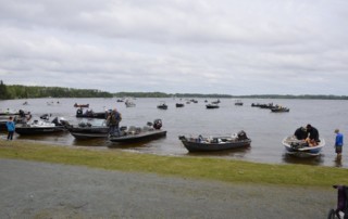 Competitor boats at the 2016 Geraldton Walleye Classic.